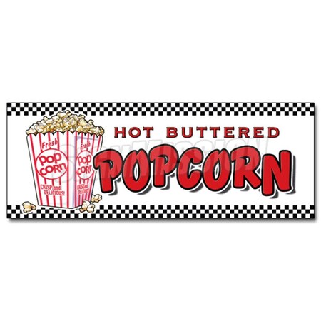 Amistad 12 in. Popcorn Decal Sticker - Stand Cart Concession AM3937099